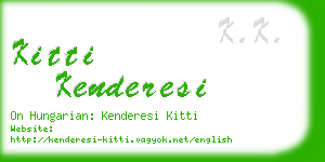 kitti kenderesi business card